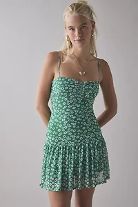 Kimchi Blue Mackenzie Mesh Drop Waist Mini Dress