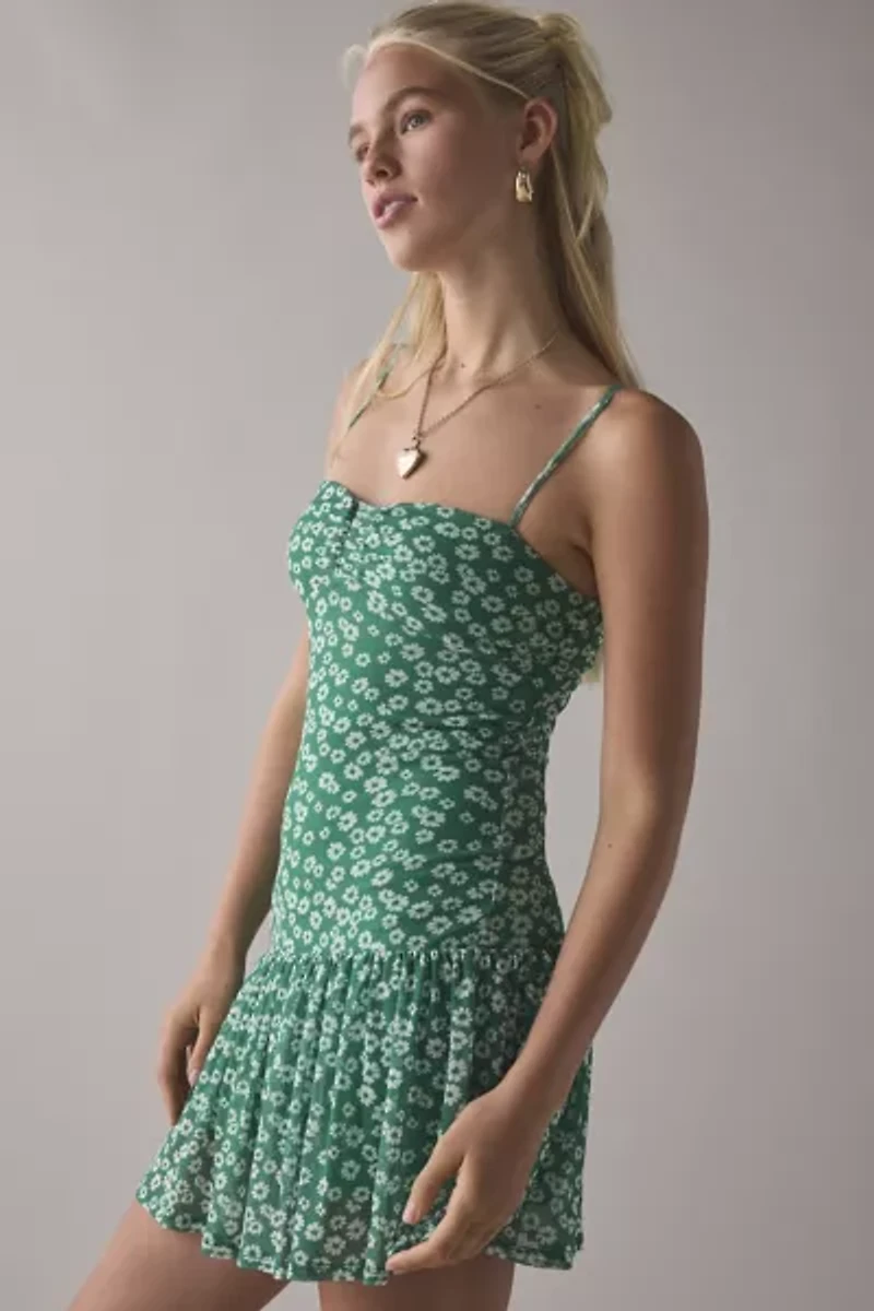 Kimchi Blue Mackenzie Mesh Drop Waist Mini Dress