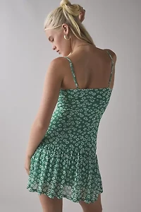 Kimchi Blue Mackenzie Mesh Drop Waist Mini Dress