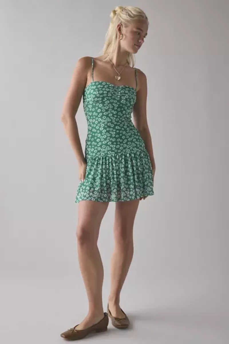 Kimchi Blue Mackenzie Mesh Drop Waist Mini Dress