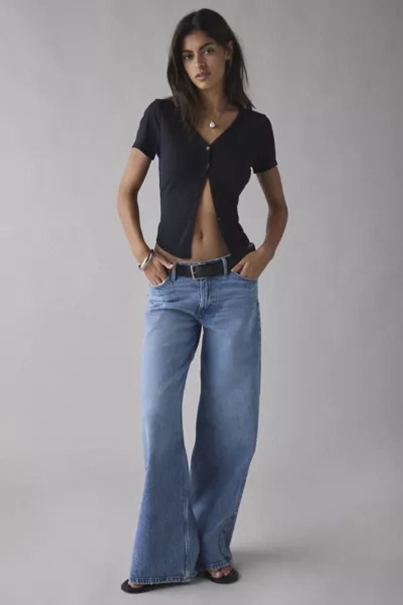 ReMADE By UO Remnants Ribbed Flyaway Top