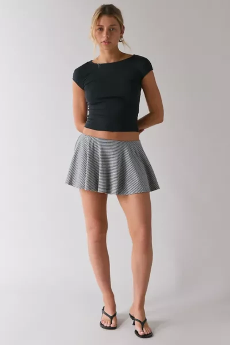 ReMADE By UO Remnants Striped Mini Skirt