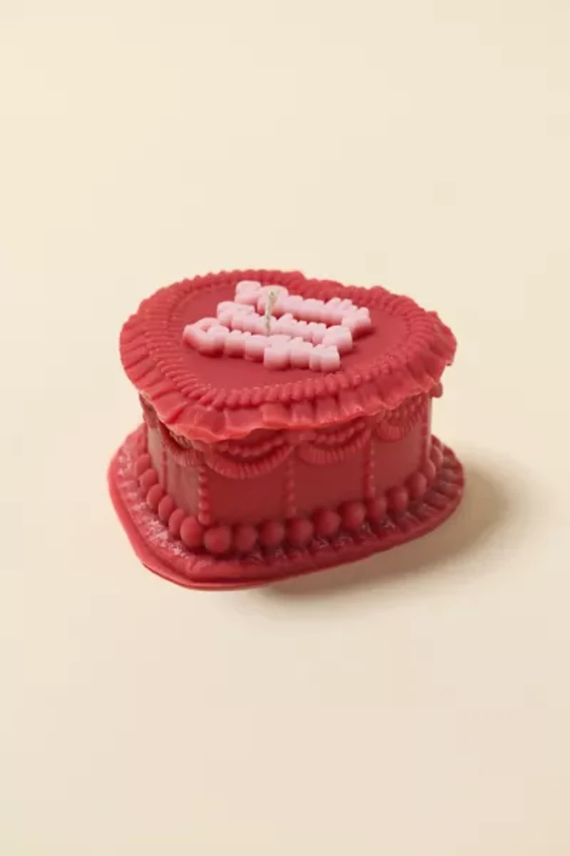 Fun Club Decorative Heart Cake Candle