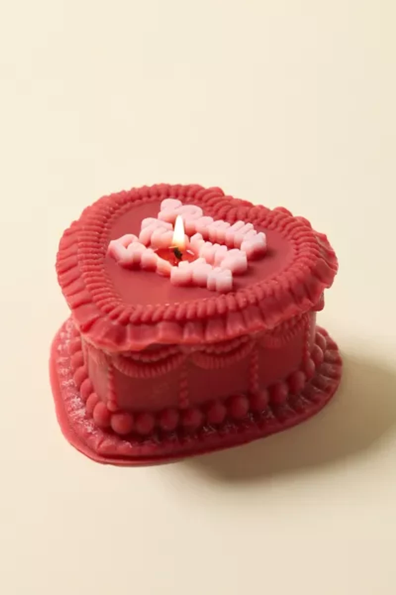 Fun Club Decorative Heart Cake Candle