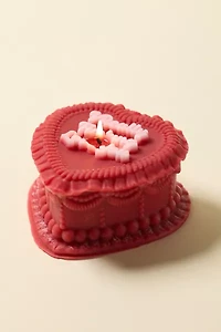 Fun Club Decorative Heart Cake Candle