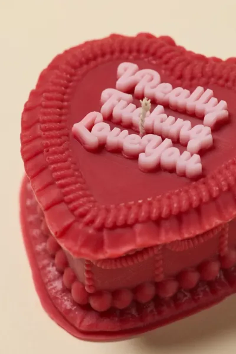 Fun Club Decorative Heart Cake Candle