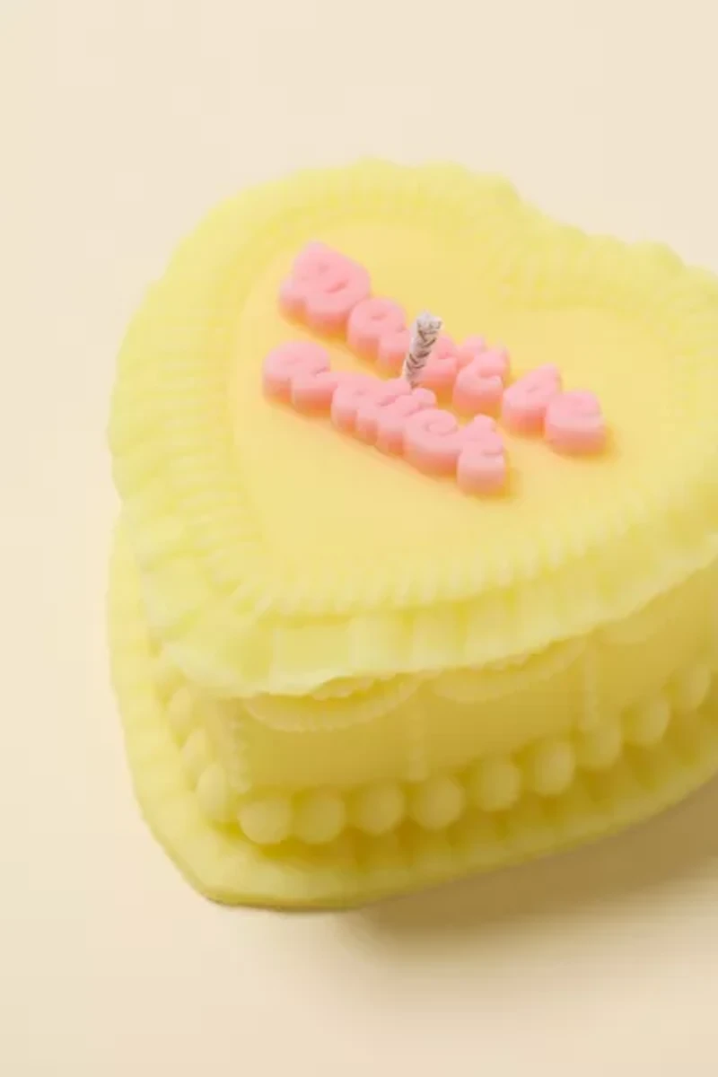 Fun Club Decorative Heart Cake Candle