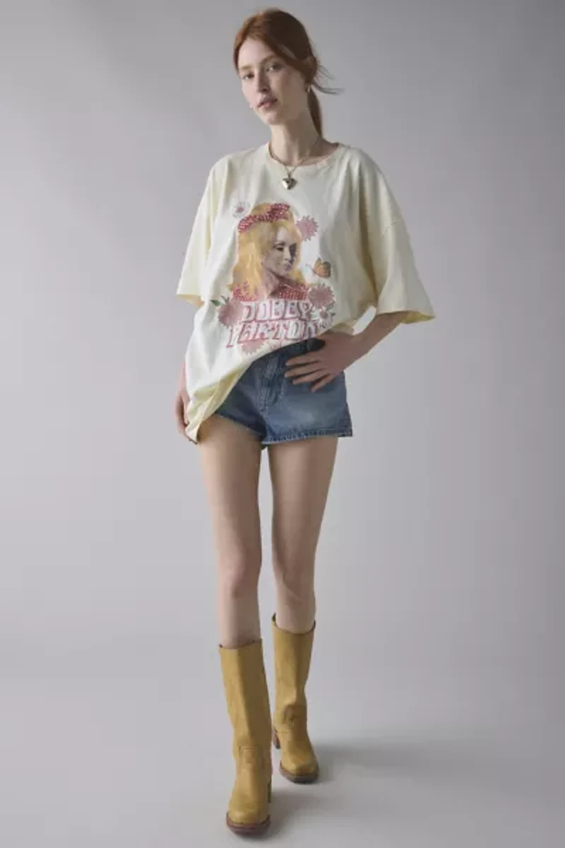 Dolly Parton Retro Graphic Cotton T-Shirt Dress