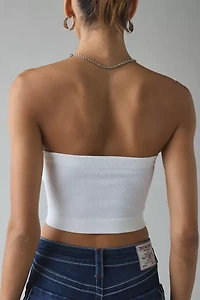 True Religion Horseshoe Seamless Ribbed Knit Bandeau Top