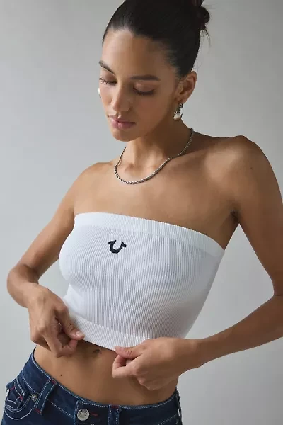 True Religion Horseshoe Seamless Ribbed Knit Bandeau Top