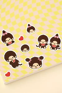 Monchhichi Furry Flocked Sticker Sheet