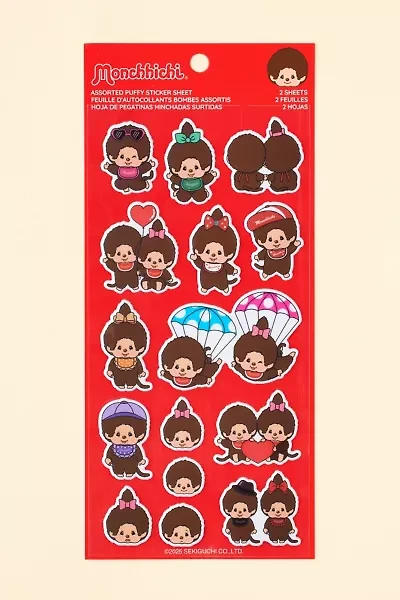 Monchhichi Puffy Sticker Sheet