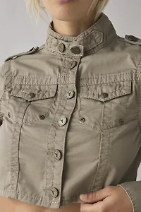 Abrand Gemma Cotton Twill Cropped Utility Jacket