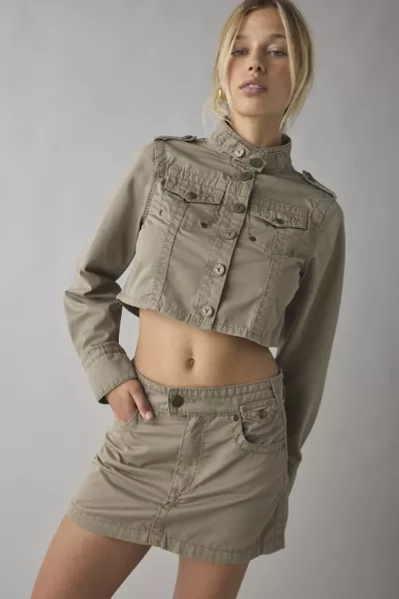Abrand 95 Gemma A-line Utility Mini Skirt
