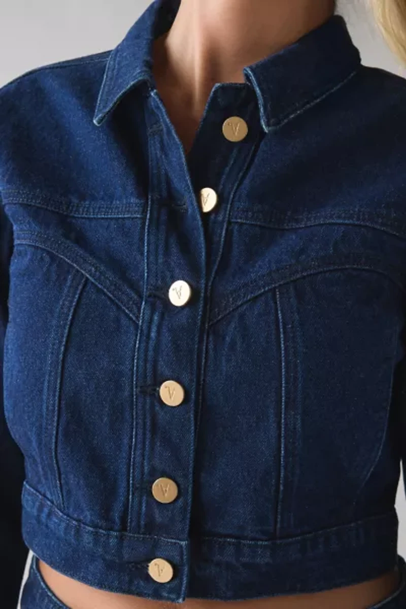 Abrand Honey Pie Cropped Denim Jacket