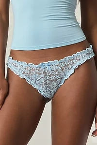 Out From Under Sweet Pea Ruffle Lace Thong