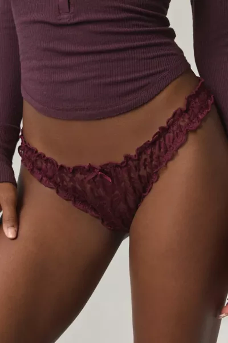 Out From Under Sweet Pea Ruffle Lace Thong