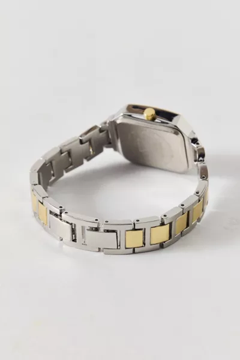 Mixed Metal Rectangle Watch