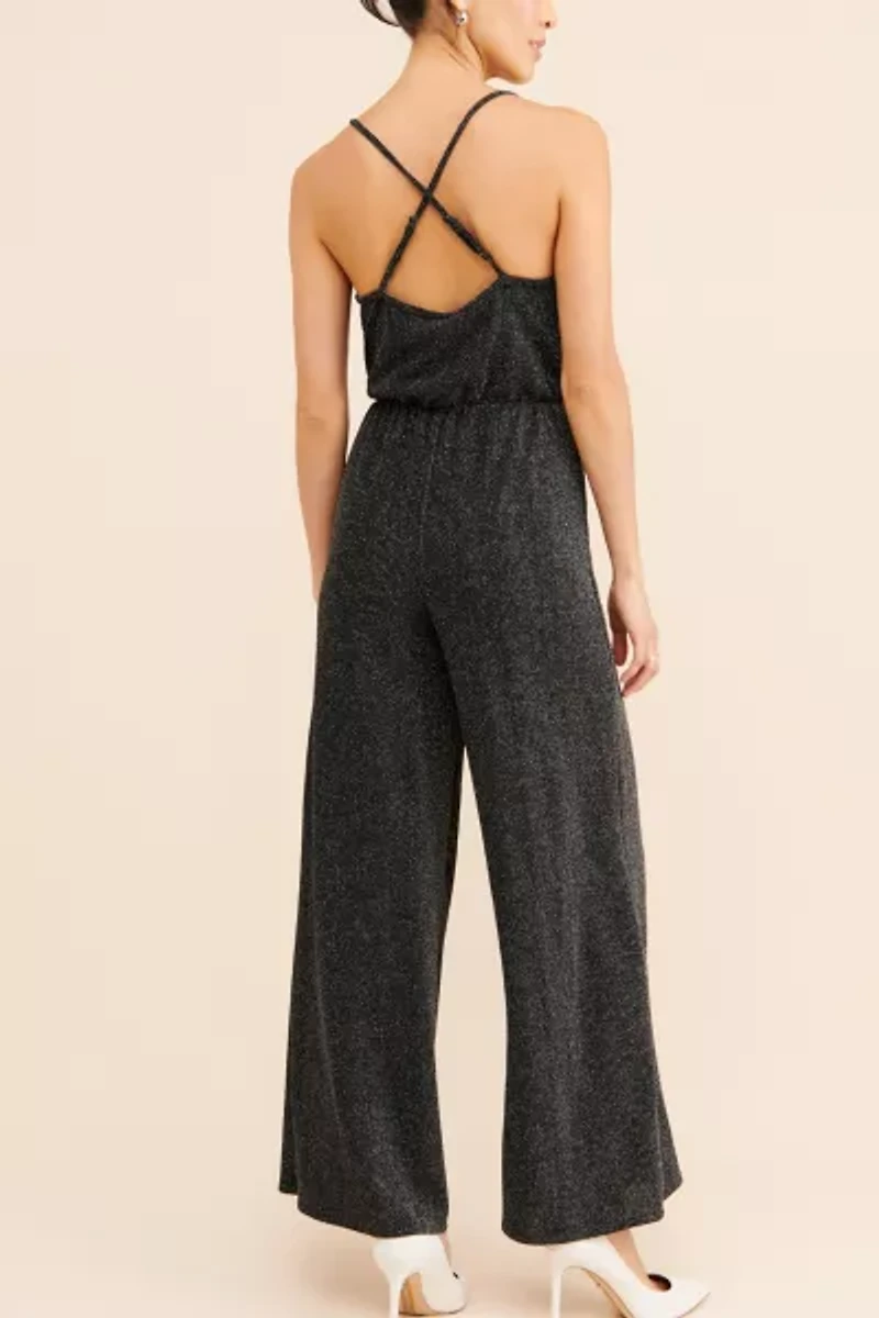 Halli Sparkly Cross-Back Jumpsuit