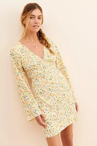 Glamorous Tie Back Floral Mini Dress