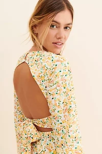 Glamorous Tie Back Floral Mini Dress