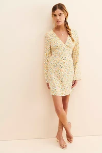 Glamorous Tie Back Floral Mini Dress