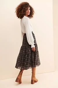 Dress Forum Boho Print Tiered Skirt