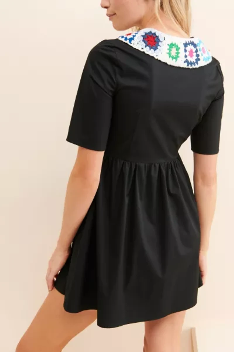 Glamorous Crochet Collar Mini Dress
