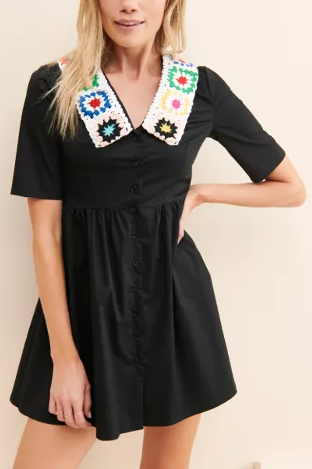 Glamorous Crochet Collar Mini Dress | Pacific City