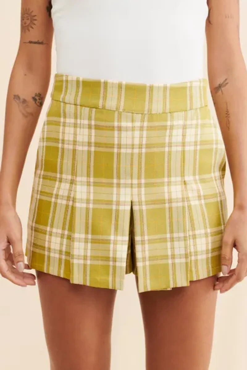 English Factory Plaid Mini Skort