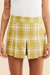 English Factory Plaid Mini Skort