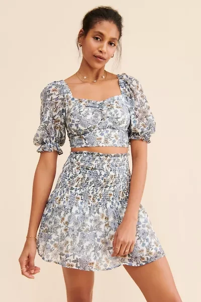 MinkPink Darcy Floral Cropped Blouse