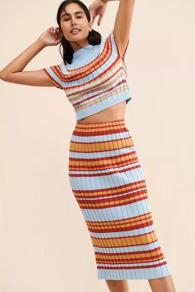 Kourt Rissa Striped Skirt