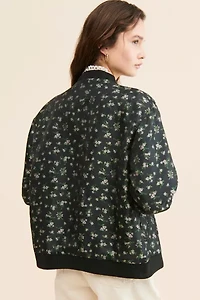 Sister Jane Bouquets Oversized Jacquard Bomber