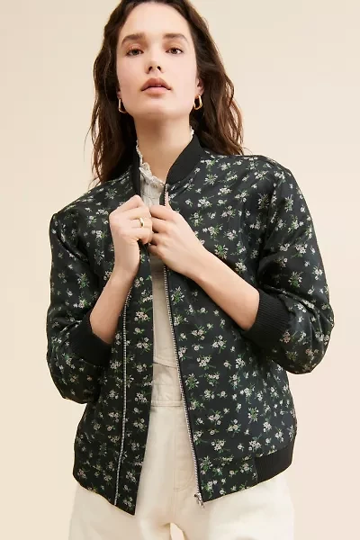 Sister Jane Bouquets Oversized Jacquard Bomber