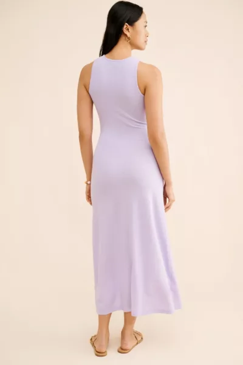 MinkPink Electra Ruched Shimmer Midi Dress