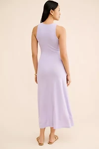 MinkPink Electra Ruched Shimmer Midi Dress