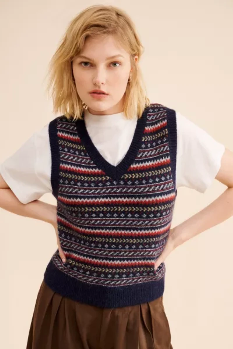 Dunst Patterned Knit Vest