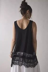 Kimchi Blue Winona Lace Trim Hanky Hem Tunic Tank Top