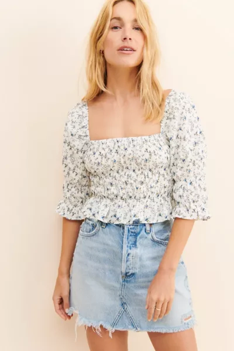 Dress Forum Floral Cinched Blouse