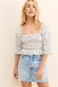 Dress Forum Floral Cinched Blouse
