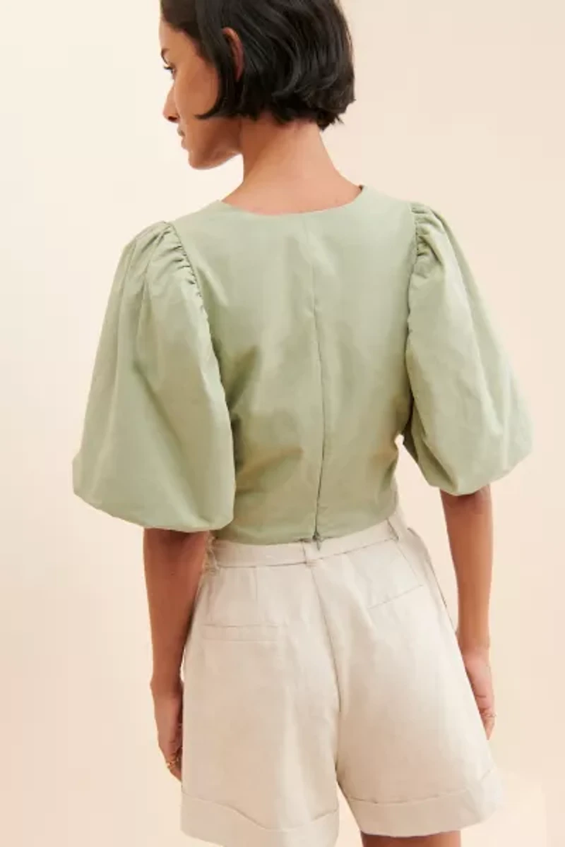 English Factory Exaggerated Puff Sleeve Top