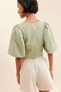 English Factory Exaggerated Puff Sleeve Top
