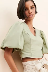 English Factory Exaggerated Puff Sleeve Top