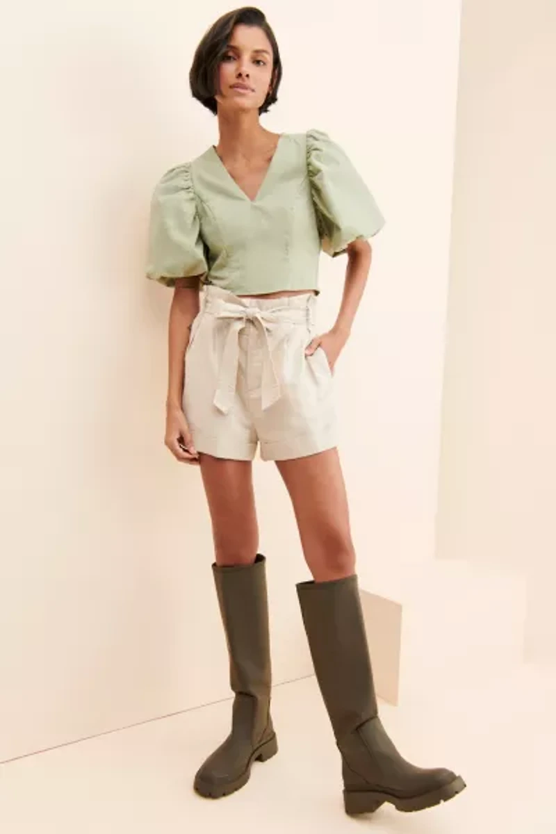 English Factory Exaggerated Puff Sleeve Top