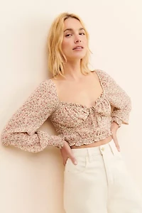 Dress Forum Ditsy Floral Shirred Top