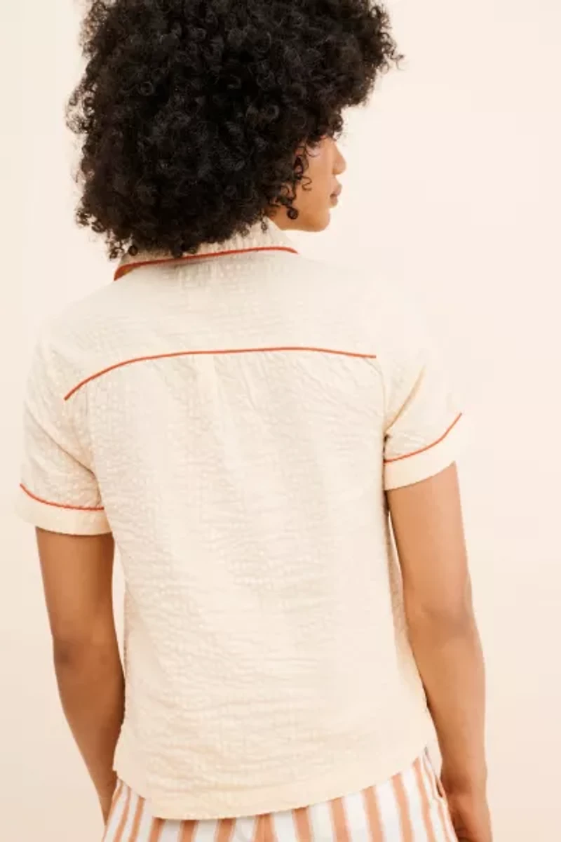 BDG Souvenir Applique Seersucker Shirt
