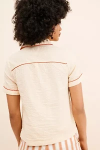BDG Souvenir Applique Seersucker Shirt