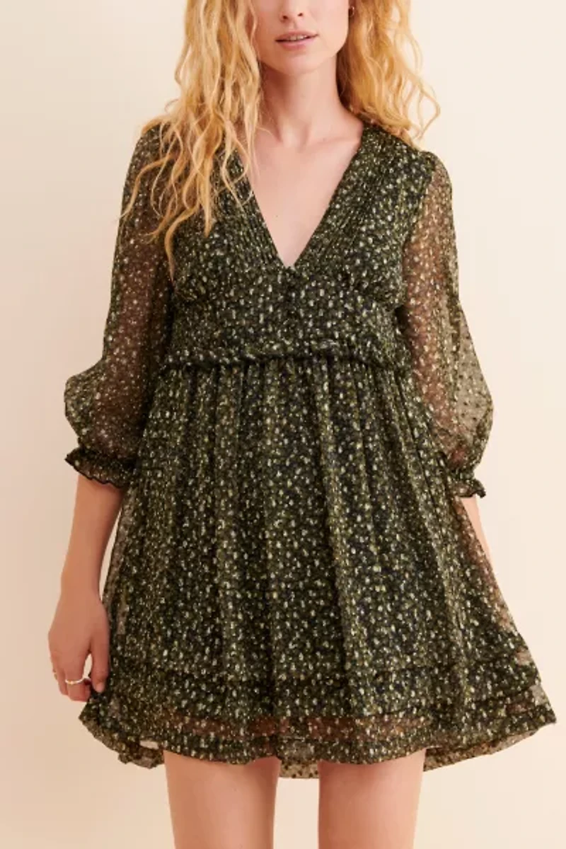 Printed Chiffon Dress