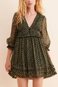 Printed Chiffon Dress